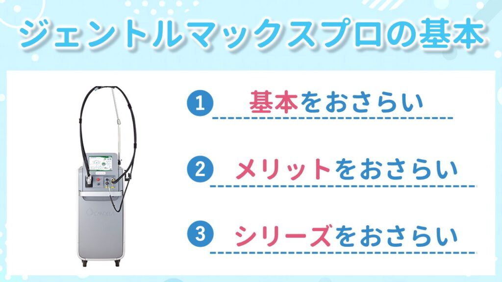 ジェントルマックスプロの基本事項