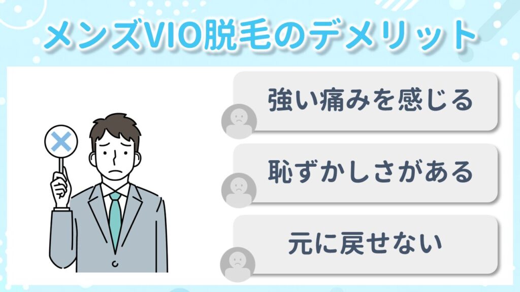 メンズVIO脱毛のデメリット